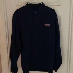 Vineyard Vines Shep Navy Quarter Zip (Medium)